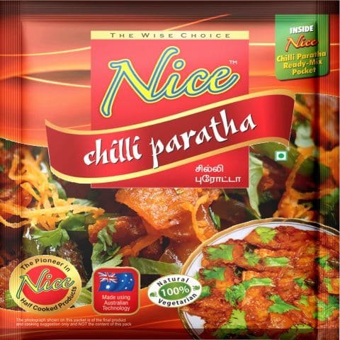 Spicy chilli paratha from Nice Home Products – Hot and tasty with real spices, made in Coimbatore.
