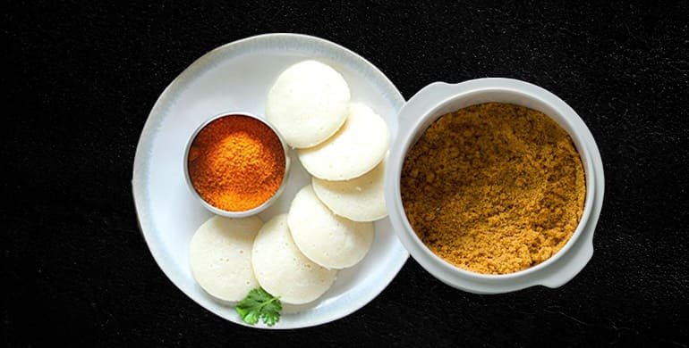 Tasty Idli Dosa powder by Nice Home Products – made in Coimbatore with spices for soft idli and crispy dosa.
