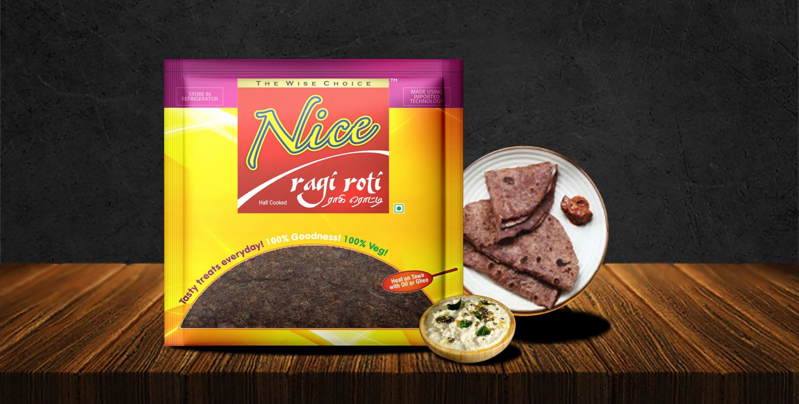 Ready to cook ragi chappathi
